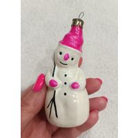 Елочные игрушки, стекло, снеговик
