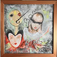 Панно под стеклом 45-45 см.