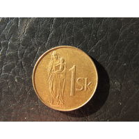 Словакия. 1 крона. 1994. С 20 копеек. Распродажа коллекции. Смотрите другие лоты.