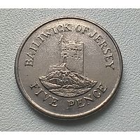 Джерси 5 пенсов, 1991  1-11-37