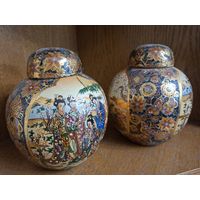 Вазы Япония SATSUMA ,Фарфор , Цена за 1 вазу ,Роспись золотом ,