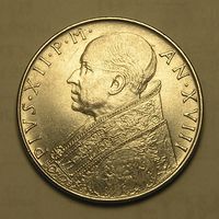 Ватикан, 100 Лир 1956 FIDES PIUS XII