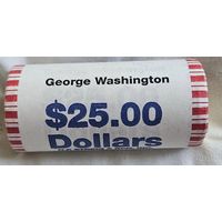 1 доллар 2007 США 1й президент Джордж Вашингтон  ролл 25 штук