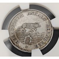 Германия Ангальт-Бернбург 1/6 талера 1862г A. Экспертиза. Коллекционная