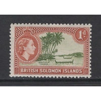 Британские Соломоновы острова /British Solomon Islands 1956** Залив Каноэ, Елизавета II Mi#82