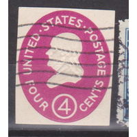 Известные люди личности США Лот 7 Вырезка марки с конверта