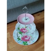 Фруктовница три уровня фарфор разборная