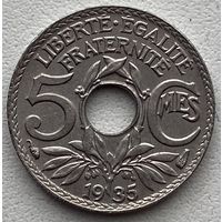 Франция 5 сантимов 1935 г.