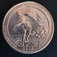 США квотер, 25 центов. 2016. Парки. Форт Молтри S