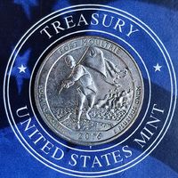 США 25 центов 2016г. (S). Парки Форт Молтри Южная Каролина.