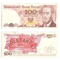 Польша 100 злотых 1986 год серия PF