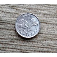 Werty71 Бермуды Бермудские острова 10 центов 1999 Лилия