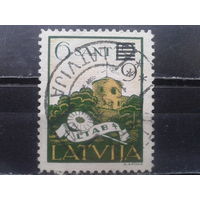 Латвия, 1931. Орденский замок в Риге, надпечатка