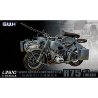 Сборная модель мотоцикла BMW R75 с коляской и прицепом, 1/35.