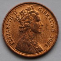 Гибралтар 1 пенни "300 лет захвату Гибралтара" 2004 год, VF