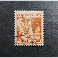 Марка Чехословакия 1954 год Стандарт