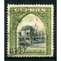 Британские колонии - Кипр - 1934г. - ландшафты, архитектура, 18 Pia - 1 марка - гашёная [Mi 127]. #4-B6-120-A-1