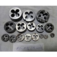 Плашки Советские 16 штук М1-М12