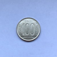 100 динаров 1989