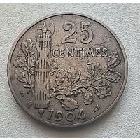 Франция 25 сантимов 1904   3-12-26