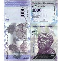 Венесуэла 1000 боливаров образца 2017 года UNC p95b