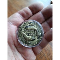 Монета жетон Рыбы, китайский гороскоп