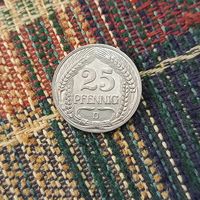 25 пфеннигов (1911г.)  (D).Никель.Супер! аUNC! Распродажа! Смотрите и другие мои лоты!!!