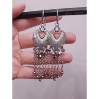 Серьги листики с кристаллами, Чехия