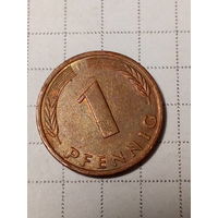 1 пфенниг ФРГ 1977 F год