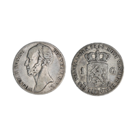 Шикарная монета Нидерланды 1 гульден 1846 год Виллем II - Серебро -  В коллекцию Много лотов с рубля Лот 5