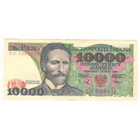 Польша, 10000 злотых, 1988г, серия CZ