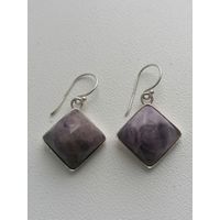Серьги, серебро 925 пр аметист торги с Рубля