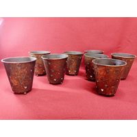 С рубля без мц. светильники для свечей 8 шт, диам 8см, высота 8см.