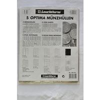 Leuchtturm Optima листы для монет на 15-24-35-54 ячейки! Целая пачка 5 шт! Германия, Лёйхтурм, Leuchtturm! ВОЗМОЖЕН ОБМЕН!