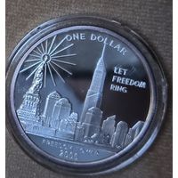 1 доллар 2006 - башня свободы. Унция серебра!