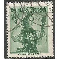 Австрия. Национальные костюмы. Монтафон. 1948г. Mi#897.