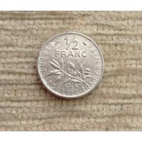 Werty71 Франция 50 сантимов 1/2 Франка 1968 Марианна сеющая против ветра