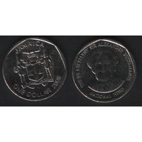 Ямайка km189 1 доллар 2008 год (нов.тип) (круг) (6 ТОРГ ЛЮБОЙ