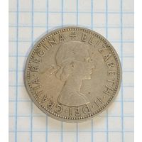С 1 РУБЛЯ! МОНЕТА 2 ШИЛЛИНГА ВЕЛИКОБРИТАНИЯ 1957