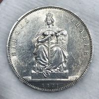 Талер 1871 победный Пруссия остатки блеска
