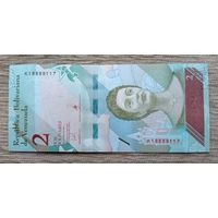 Werty71 Венесуэла 2 боливаров 2018 UNC банкнота