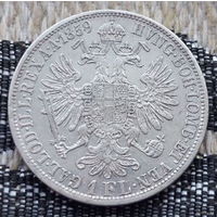 Австро-Венгрия 1 флорин 1859 года, UNC. Серебро! Сторгуй за свою цену, предложи обмен! Y100-2