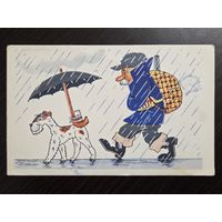 Орлов Шварц Осень Домой 1968 чистая открытка СССР