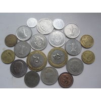 Монеты стран Азии и Африки- Сейшелы,Сирия,Бахрейн,Кувейт,Марокко и др. 20шт без повтора.