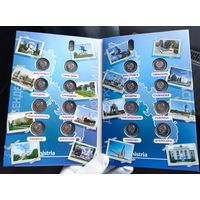 Приднестровье, 16 монет 1 рубль 2014 - 2017 г, города и гербы Приднестровья, в блистерном буклете, UNC