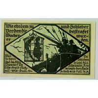 РАСПРОДАЖА!!! - ГЕРМАНИЯ ФЕРДЕН (Нижняя САКСОНИЯ) 50 пфеннигов 1921 год - BU!