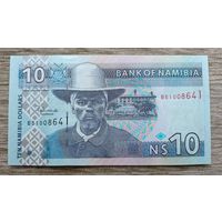 Werty71 Намибия 10 долларов 2001 UNC банкнота