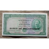 Werty71 Мозамбик 100 эскудо 1976 колония Португалии 1961 UNC банкнота большой формат