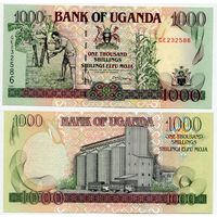 Уганда. 1000 шиллингов (образца 1996 года, P36b, UNC)