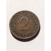 Германия 2 пфенинга 1924 J